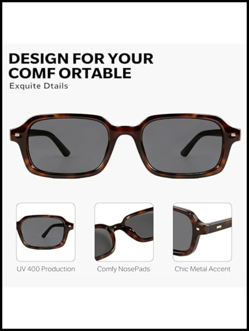 Vintage 90s Retro Rectangular Sunglasses UV400